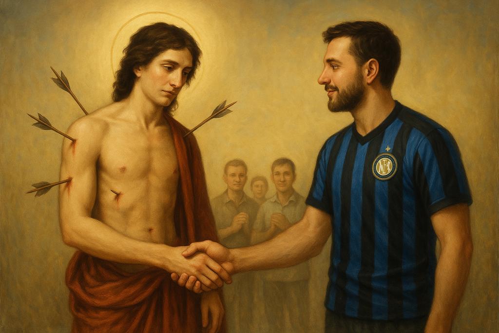 Preghiera a San Sebastiano per l'Inter e la Fratellanza nello Sport